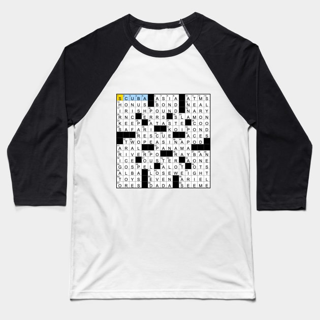 Spot on a crossword clue Baseball T-Shirt by MerchSpot